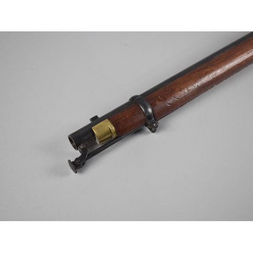 140 - A Wall Hanging Model of an Enfield Percussion Cap Rifle, with Ramrod, Solid Percusion Nozzle, 86cms ... 