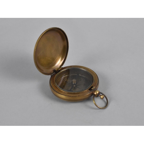 148 - A Reproduction Royal Navy Pocket Compass as Made London 1915, 4.5cms Diameter