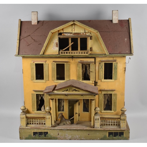 152 - A Late Victorian/Edwardian Wooden Dolls House in Need of Substantial Repair and Renovation, 60cms Wi... 