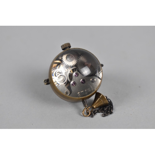 16 - A Reproduction Pendant Ball Watch, Second Hand Detached and Movement Overwound