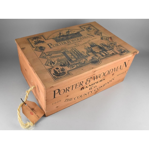 174 - A Reproduction Stencilled Box for Porter and Woodsman Hampers, 51cms Wide