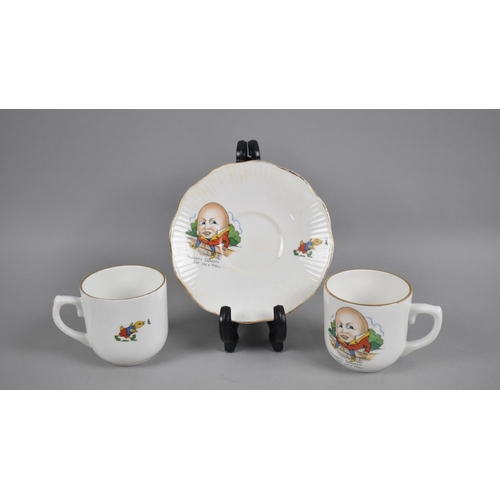 180 - Two Dorchester Humpty Dumpty Childs Cups and One Saucer