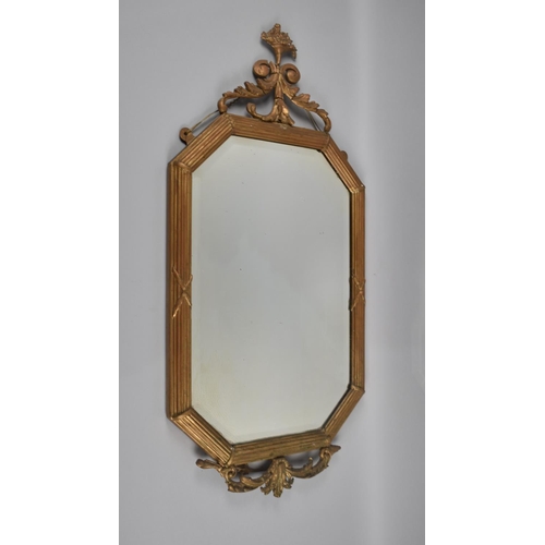 187 - A Late 19th/Early 20th Century Gilt Framed Wall Mirror, 72cms High