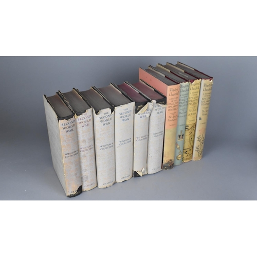 217 - A Collection of Various Hardback Books with Dust Jackets, Winston Churchill Second World War and His... 