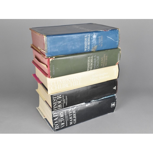 224 - A Collection of Five Hardback Volumes Relating to Churchill Family