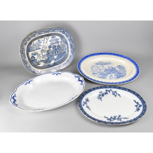 249 - A Collection of Various 20th Century Blue and White Meat Plates