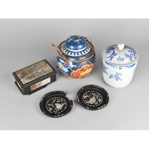 257 - A Collection of Various 19th/20th Century Oriental Items to Comprise Chinese Lacquered and Mother of... 