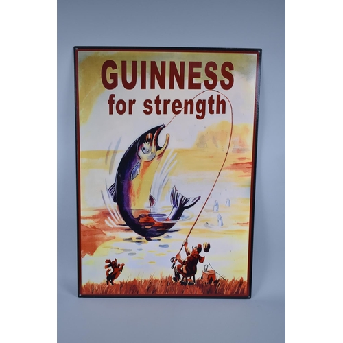 260 - A Reproduction Printed Metal Advertising Sign, Guinness for Strength, 50x75cms