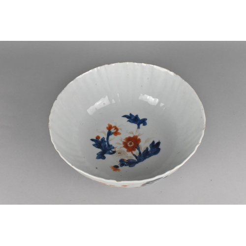 276 - A Chinese Qing Dynasty Porcelain Bowl of Reeded Form Decorated in the Imari Palette with River Villa... 