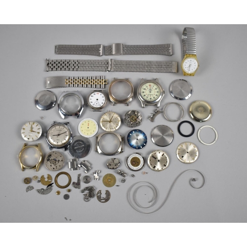 286 - A Collection of Various Watch Parts and Straps