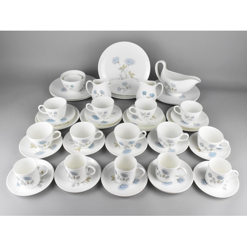 305 - A Wedgwood Ice Rose Service to Comprise Five Coffee Cans, Six Coffee Saucers, Nine Tea Cups, Nine Sa... 