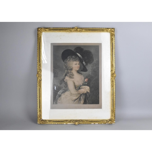 319 - A 19th Century Framed Coloured Engraving after Thomas Gainsborough, Georgiana Duchess of Devonshire,... 