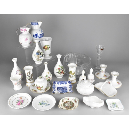 338 - A Collection of Various Ceramics to Comprise Coalport Vases, Dishes, Spode etc Together with Glasswa... 