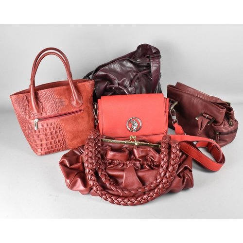 355 - A Collection of Various Ladies Leather and Other Handbags etc