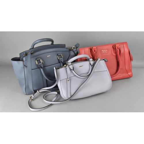 357 - Three Leather Paul Costelloe Ladies Handbags