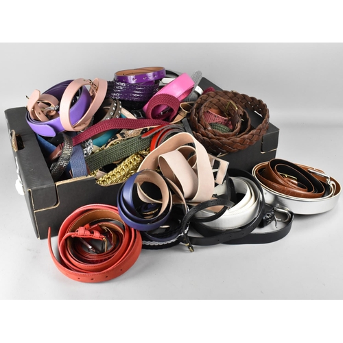 364 - A Large Collection of Various Ladies Leather and Other Belts to include Guen etc