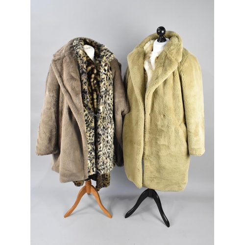 367 - A Collection of Various Ladies Faux Fur Jackets to Include Examples by Zepla (size L), Roman (Size X... 