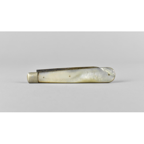 401 - A Silver Bladed and Mother of Pearl Handled Pocket Knife by William Needham, Sheffield Hallmark (Som... 