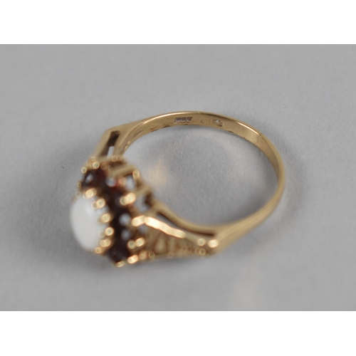 415 - Six 9ct Gold Mounted Rings to include Diamond Mounted Signet Ring, Carved Cameo Ring, Opal and Garne... 