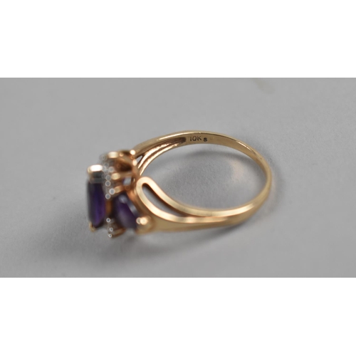 417 - Six 9ct Gold Mounted Ladies Rings to include Topaz, Sapphire, Garnet, Diamond and Amethyst Mounted E... 