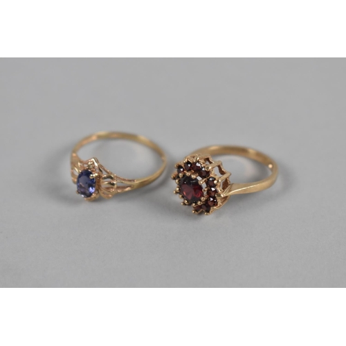 420 - A Collection of Nine 9ct Gold Jewelled Rings to Include Amethyst, Ruby, Sapphire, Garnet and Diamond... 