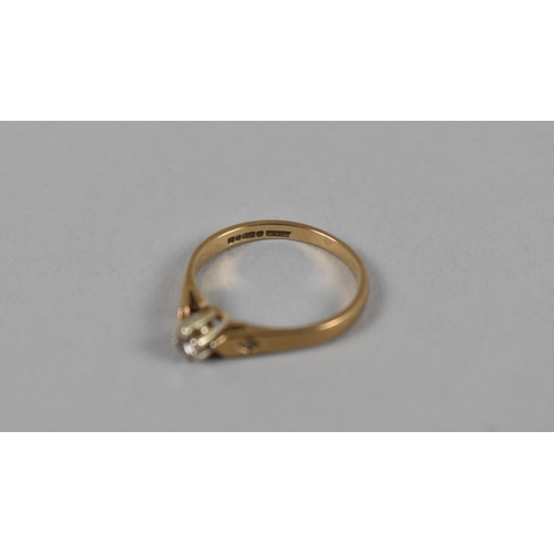 421 - A Collection of Four Diamond and 9ct Gold Mounted Rings, 8.1gms