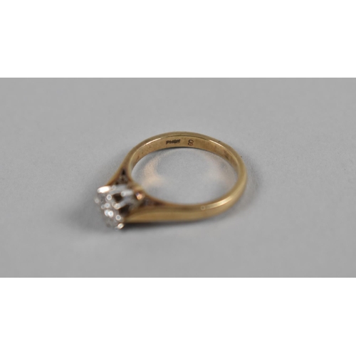 421 - A Collection of Four Diamond and 9ct Gold Mounted Rings, 8.1gms