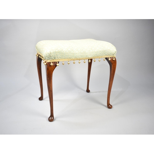 503 - A Mid 20th Century Mahogany Framed Dressing Table Stool, 54cms Wide