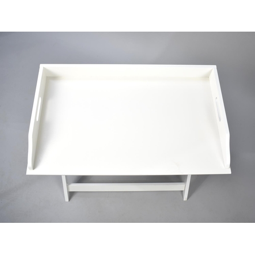 515 - A White Painted Butlers Tray on Stand, 64cms Wide