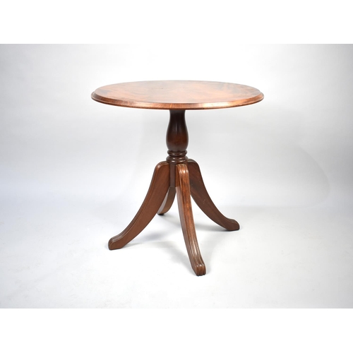 521 - A Modern Mahogany Circular Topped Occasional Table, 66cms Diameter