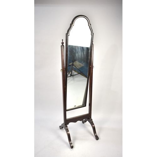 528 - An Edwardian Cheval Mirror