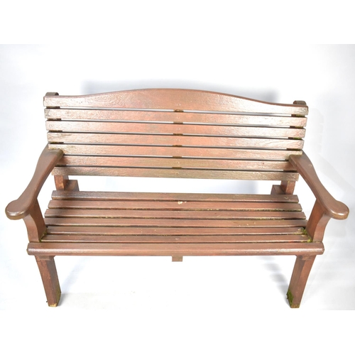 532 - A Modern Wooden Garden Bench, 131cms Wide