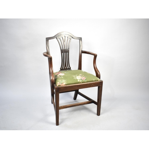 539 - A Mahogany Framed Side Armchair