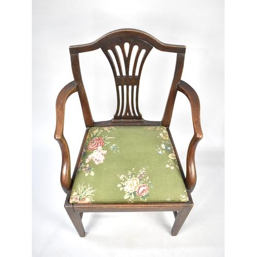 539 - A Mahogany Framed Side Armchair