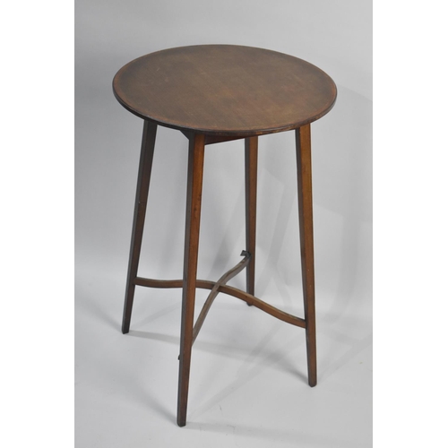 83 - An Edwardian Circular Mahogany Occasional Table, Stretcher Joints requiring Attention, 45cms Diamete... 