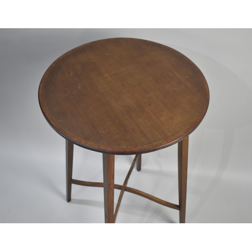 83 - An Edwardian Circular Mahogany Occasional Table, Stretcher Joints requiring Attention, 45cms Diamete... 