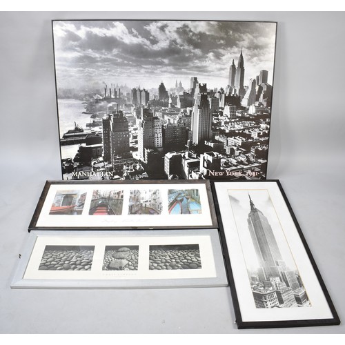 181 - A Large Framed Print of Manhattan 1931 together with Framed Photograph, Empire State Building, Also ... 