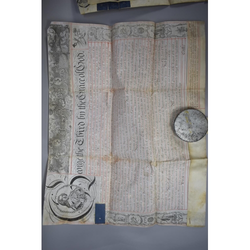 117 - A Collection of Legal Documents on Vellum From 1761-1888, Some with Seals but Tin Seal Broken