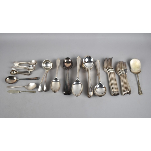 169 - A Collection of Silver Plated Spoons and Forks