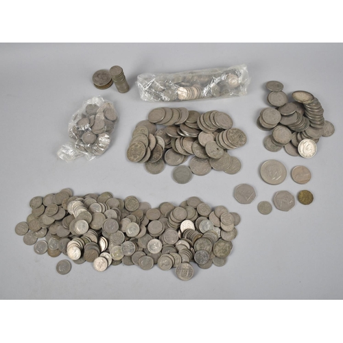 184 - A Large Collection of Various George VI and Later Silver Coinage, Mainly Sixpences and Half Crowns