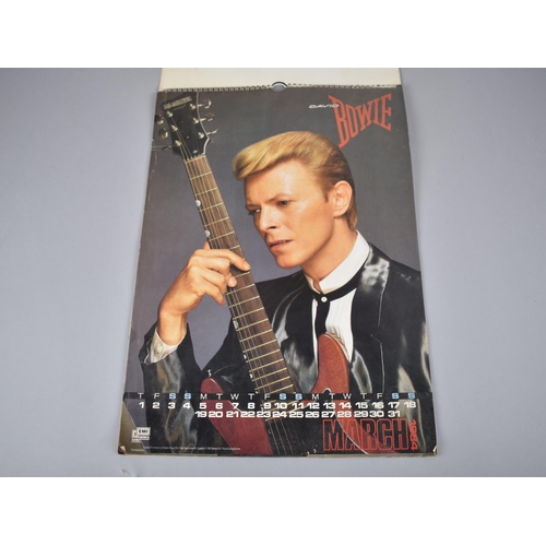 232 - An EMI America Official 1984 David Bowie Calendar, Incomplete