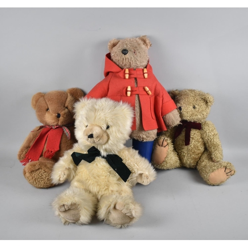 240 - A Vintage Paddington Bear and Three Teddy Bears