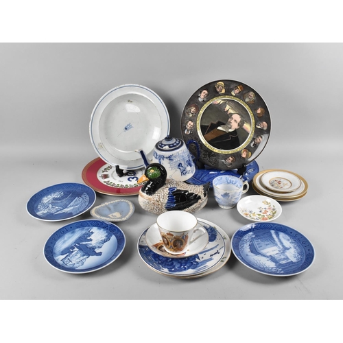 246 - A Collection of Various Ceramics to include Blue and White Teapot (AF), Duck Egg Cruet, Coronation C... 