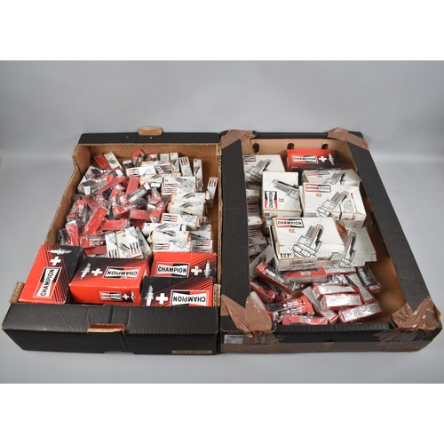 251 - Two Boxes of Over 200 Champion Spark Plugs, All Boxed to include RNYCC, N7YCC AND S6YC