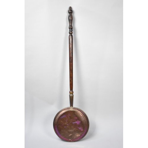 270 - A 19th Century Copper Bed Warming Pan with Copper Handle