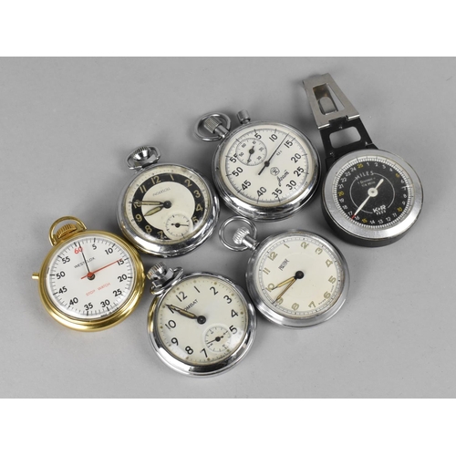 279 - A Collection of Various Vintage Pocket Watches and Stopwatches to Include Examples by Westclox, Inge... 