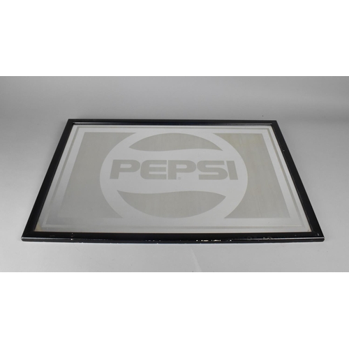 294 - A Framed Reproduction Advertising Mirror for Pepsi, Frame 62.5x42cm