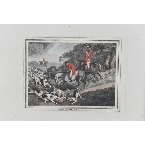 299 - A Late 18th Century Framed Engraving, Fox Hunting, 18.5x14cm