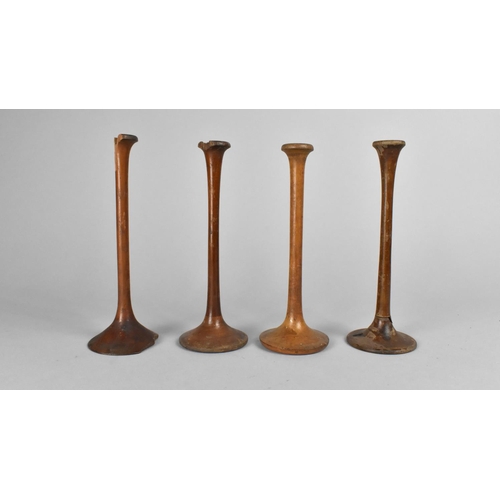 316 - Four Various 19th Century Stethoscopes, 17cm high (Three examples with condition issues)