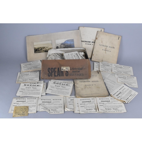 320 - A Quantity of Late 19th/Early 20th Century Printed Paper 'Notices' and 'Special Notices' for Surgery... 